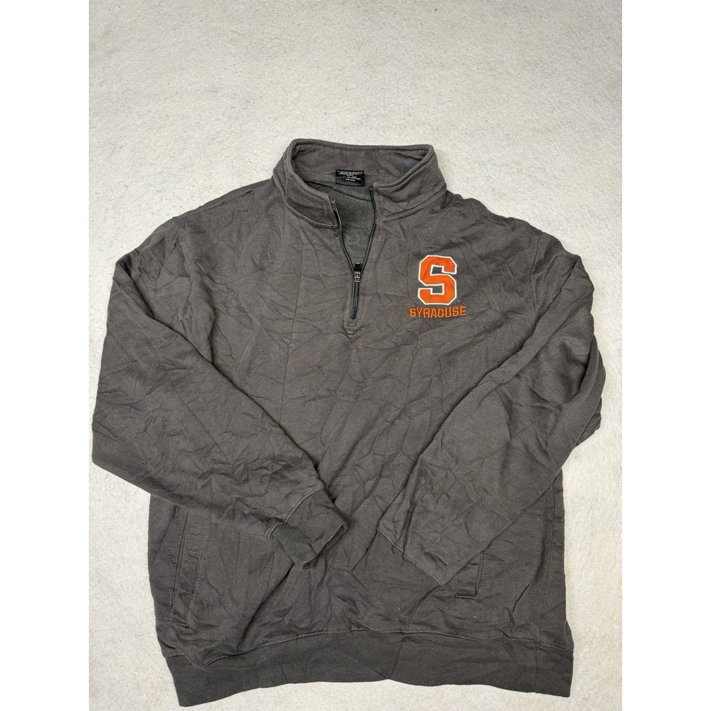 Colosseum Athletics Men's Gray Syracuse Orange‎ Quarter Zip Size XL